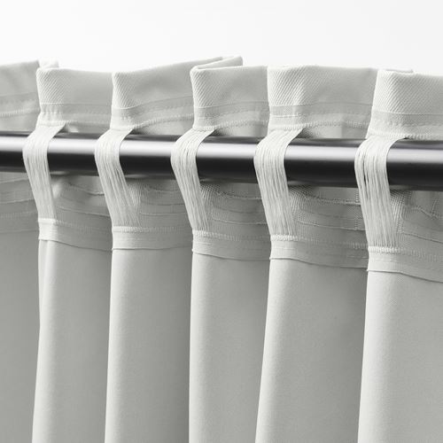 IKEA - KORGMOTT, blackout curtain, 1 pair, white, 145x300 cm