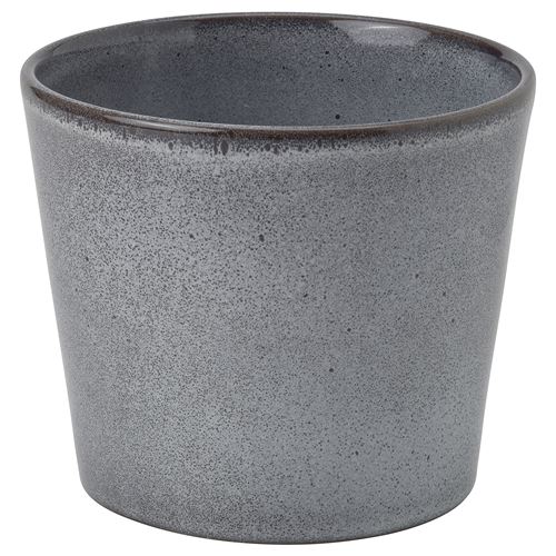 IKEA - FJARILSBUSKE, stoneware plant pot, grey, 9 cm