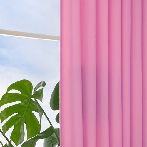 IKEA - GINSTMOTT, fon perde/2 kanat, pembe, 145x300 cm