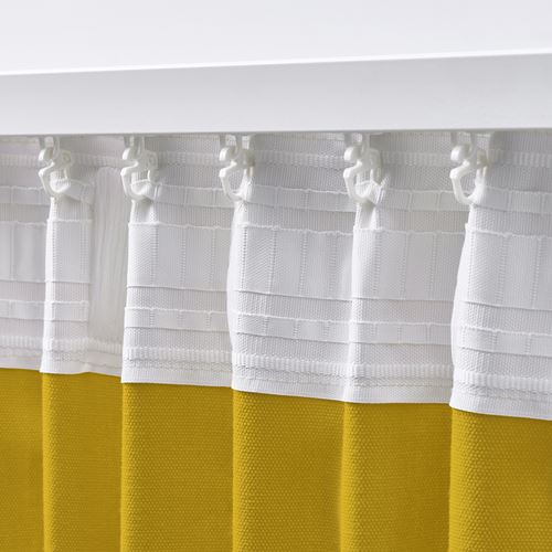 IKEA - GINSTMOTT, fon perde/2 kanat, sarı, 145x300 cm