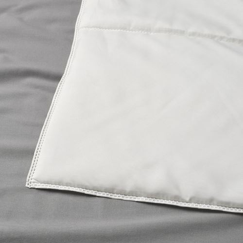 IKEA - SANDGRASMAL, double duvet, white, light warm
