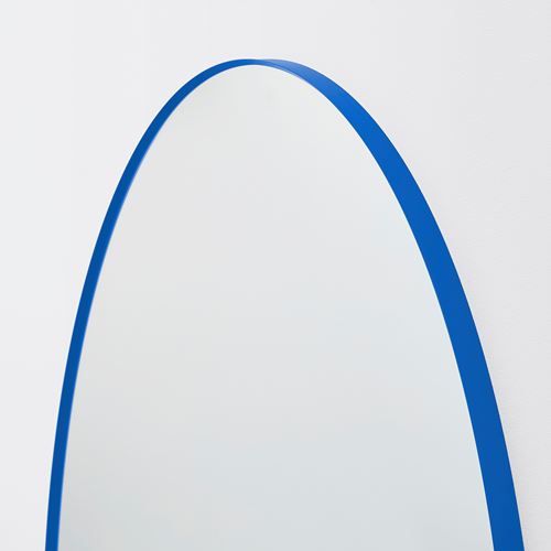 IKEA - LINDBYN, round mirror, blue, 50 cm