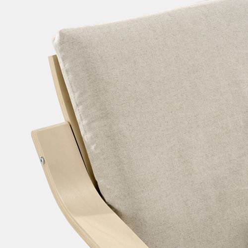 IKEA - POANG, rocking-chair, natural colour-beige-katorp natural colour-beige