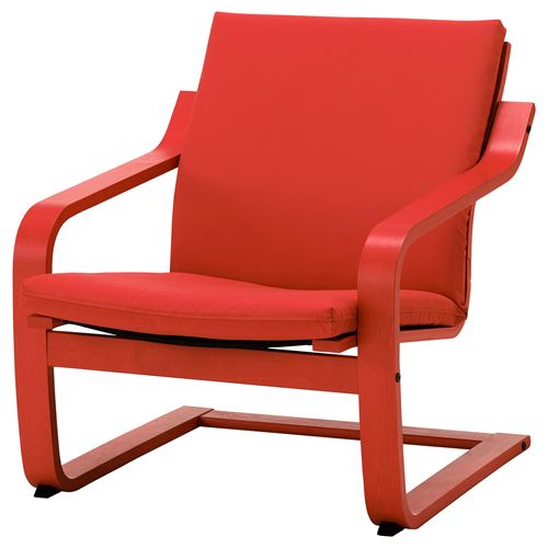 IKEA - POANG, rocking-chair cushion, vissle red