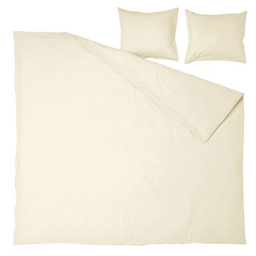 IKEA - ANGSLILJA, double quilt cover and 2 pillowcases, natural, 240x220/50x60 cm