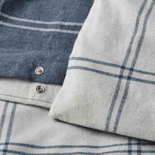 IKEA - LINDDVARGMAL, single duvet cover sets, blue-check, 150x200/50x60 cm