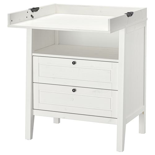 IKEA - SUNDVIK, changing table and chest, white