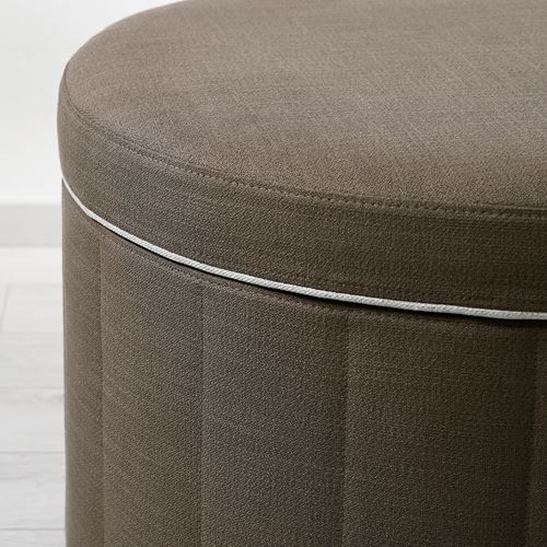 IKEA - SIDSJÖ, pouffe with storage, gransel grey-brown