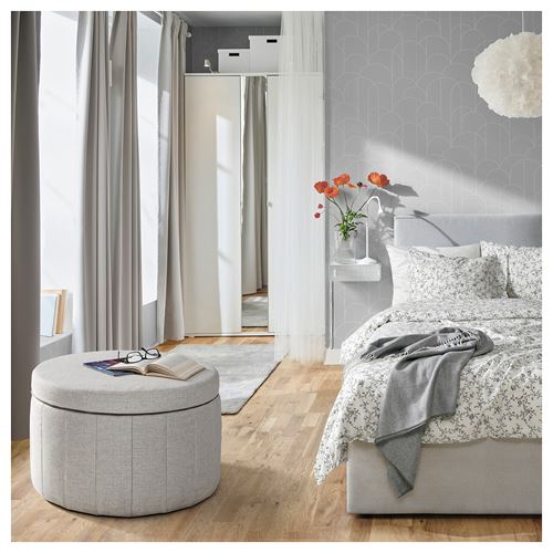 IKEA - SIDSJÖ, pouffe with storage, kilanda beige