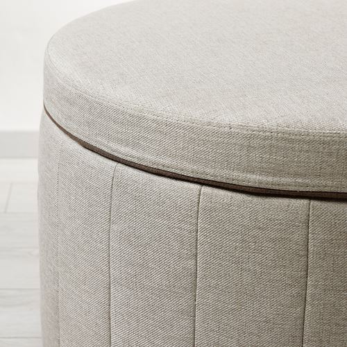 IKEA - SIDSJÖ, pouffe with storage, kilanda beige