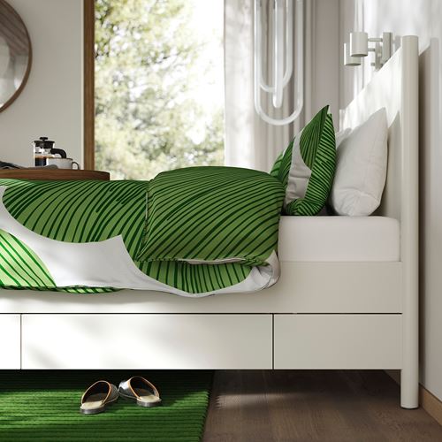 IKEA - TONSTAD, double bed, off white, 180x200 cm