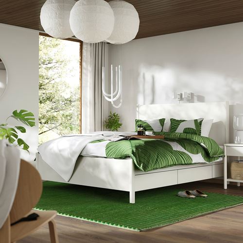 IKEA - TONSTAD, double bed, off white, 140x200 cm