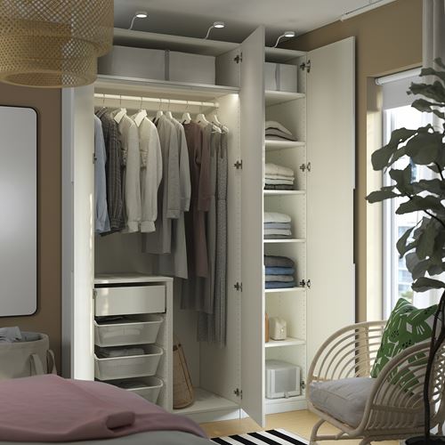 IKEA - PAX/TONSTAD, PAX wardrobe, white-off white, 150x60x236 cm