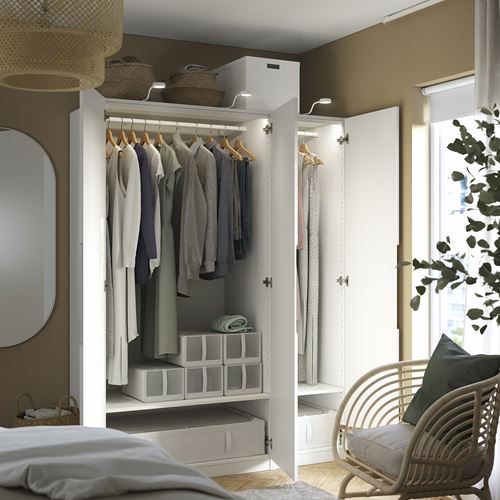IKEA - PAX/TONSTAD, PAX wardrobe, white-off white, 150x60x201 cm