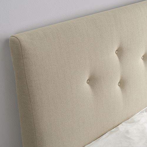 IKEA - IDANAS, double bed, beige, 160x200 cm