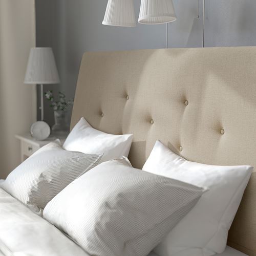 IKEA - IDANAS, double bed, beige, 160x200 cm