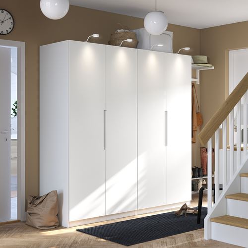 IKEA - PAX/TONSTAD, PAX wardrobe, white-off white, 200x60x201 cm