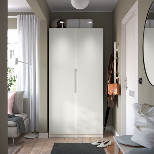 IKEA - PAX/TONSTAD, PAX wardrobe, white-off white, 100x60x201 cm