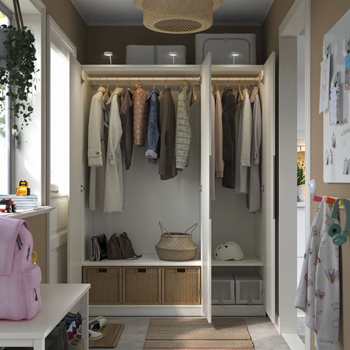 IKEA - PAX/TONSTAD, PAX wardrobe, white-off white, 150x60x201 cm