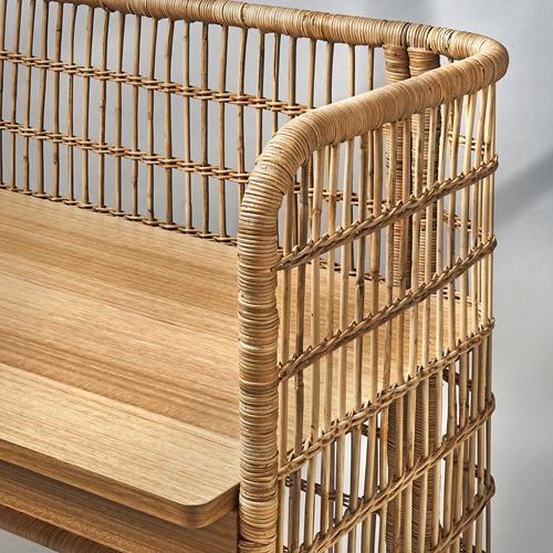 IKEA - FRYKSAS, desk, rattan, 110x54 cm