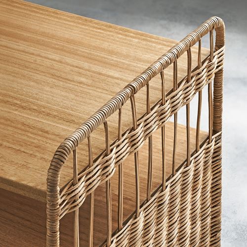 IKEA - FRYKSAS, side table, rattan, 37x53 cm