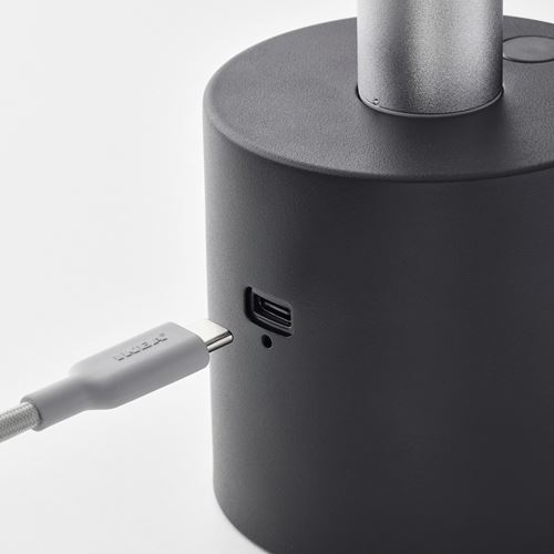 IKEA - NÖDMAST, lampshade, black-white, 26 cm