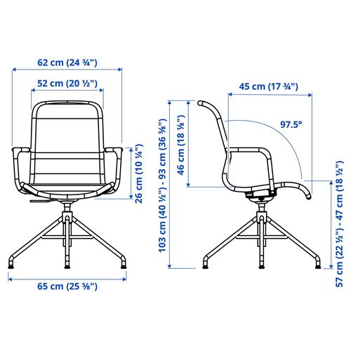 IKEA - STIGBYGEL, çalışma sandalyesi, bej-beyaz