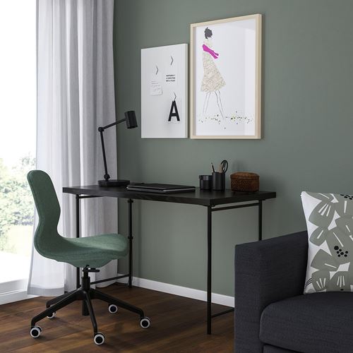 IKEA - LAGKAPTEN/SPAND, çalışma masası, venge-siyah, 120x60 cm