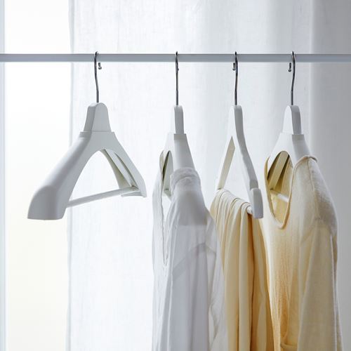 IKEA - BUMERANG, shoulder shaper for hanger, white