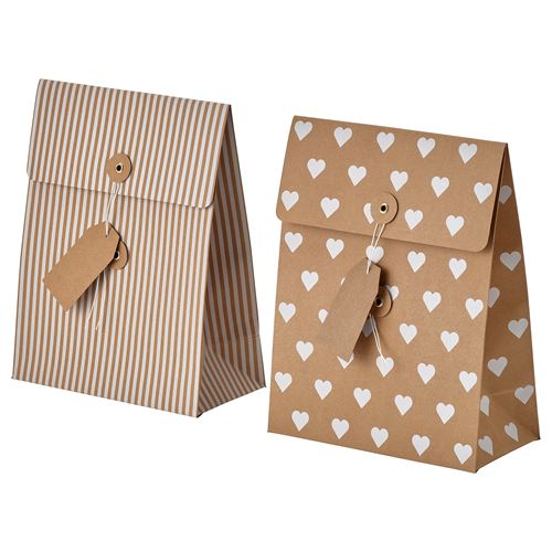 IKEA - VINTERFINT, gift wrap, brown, 20x26 cm