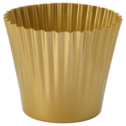 IKEA - VINTERFINT, steel plant pot, golden colour, 10 cm