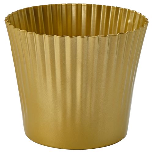 IKEA - VINTERFINT, steel plant pot, golden colour, 12 cm