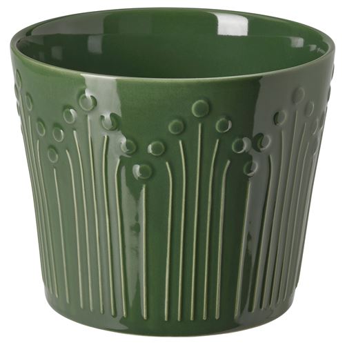 IKEA - VINTERFINT, stoneware plant pot, green, 12 cm