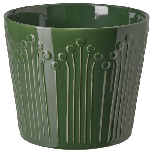 IKEA - VINTERFINT, stoneware plant pot, green, 15 cm