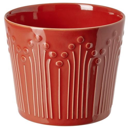 IKEA - VINTERFINT, stoneware plant pot, red, 12 cm