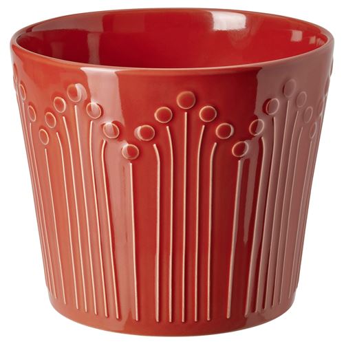 IKEA - VINTERFINT, stoneware plant pot, red, 15 cm