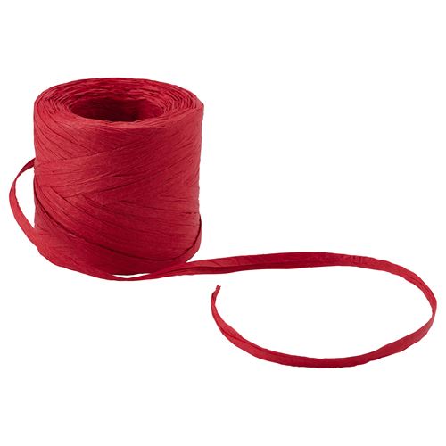 IKEA - VINTERFINT, ribbon, red, 50 m