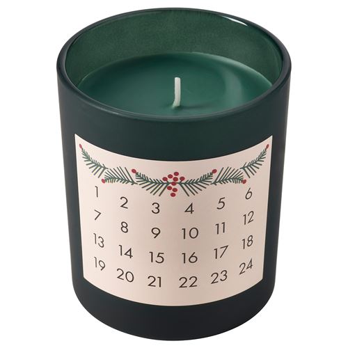 IKEA - VINTERFINT, scented candle in cup, green, 45 hr