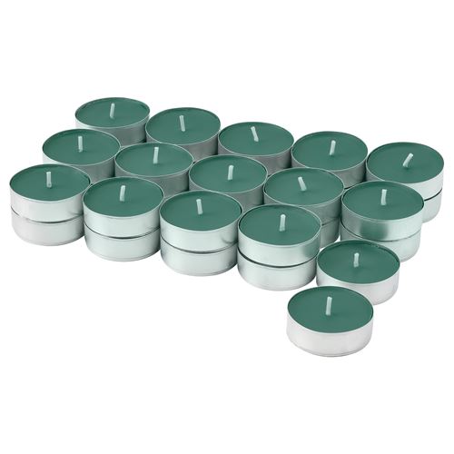 IKEA - VINTERFINT, kokulu tealight mum, yeşil, 3.5 saat