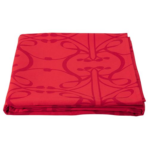 IKEA - VINTERFINT, tablecloth, red/patterned, 145x320 cm