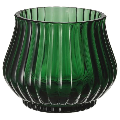 IKEA - VINTERFINT, tealight holder, green, 7 cm