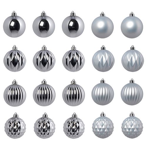 IKEA - VINTERFINT, tree ornament, silver-colour, 7 cm