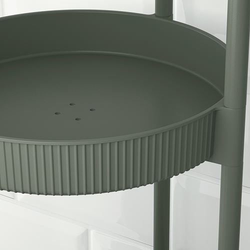 IKEA - JUTTERSBO, servis arabası, gri-yeşil, 36x36 cm