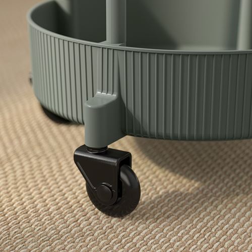 IKEA - JUTTERSBO, servis arabası, gri-yeşil, 36x36 cm