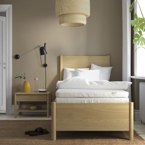 IKEA - NORRSELE, single mattress pad, white, 90x200 cm