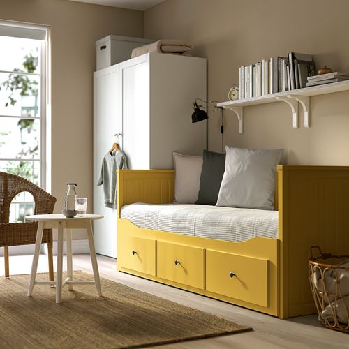 IKEA - HEMNES, day-bed, yellow, 80x200 cm