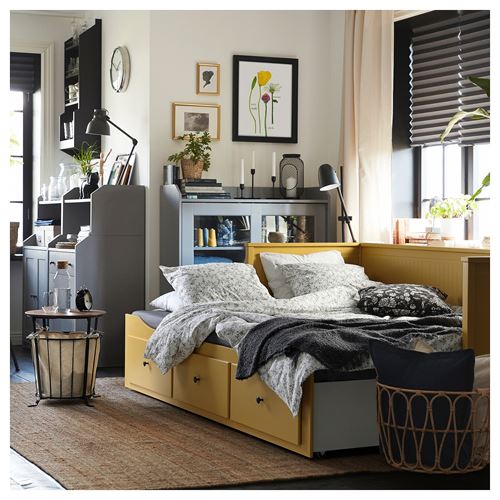 IKEA - HEMNES, day-bed, yellow, 80x200 cm