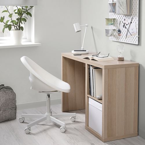 IKEA - KALLAX, desk, oak effect