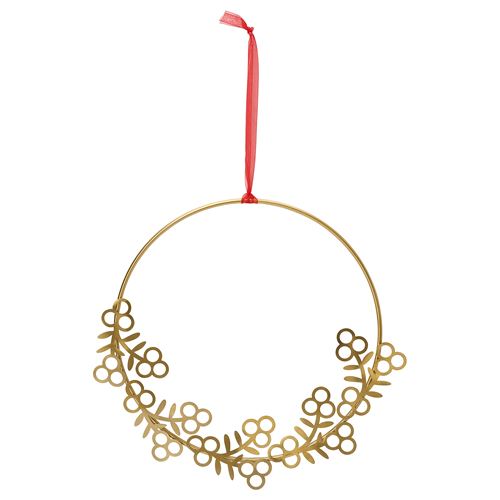 IKEA - VINTERFINT, wreath, golden colour, 27 cm