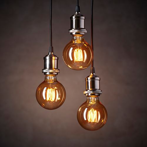 IKEA - MOLNART, LED ampul E27, kahverengi, 150 lm